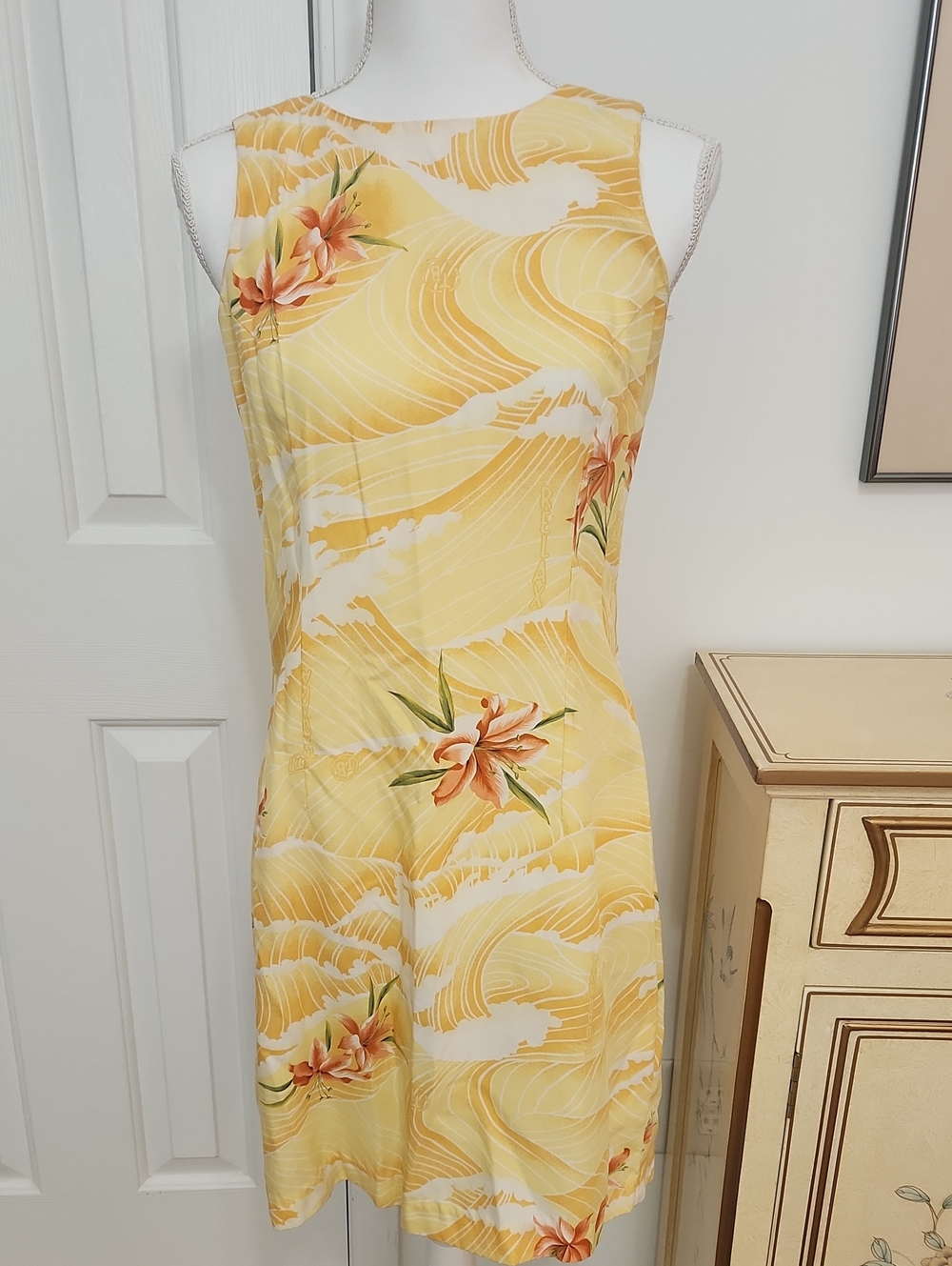 Vintage Tommy Bahama Tropical Sheath Dress 6 Coastal Beach